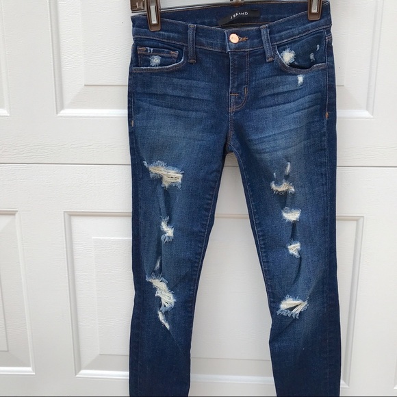 J BRAND skinny Demented trouble Jeans 24 destroy - Picture 5 of 8
